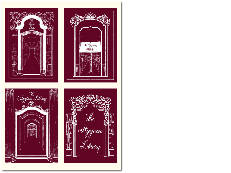 four sketches for the Stygian Library