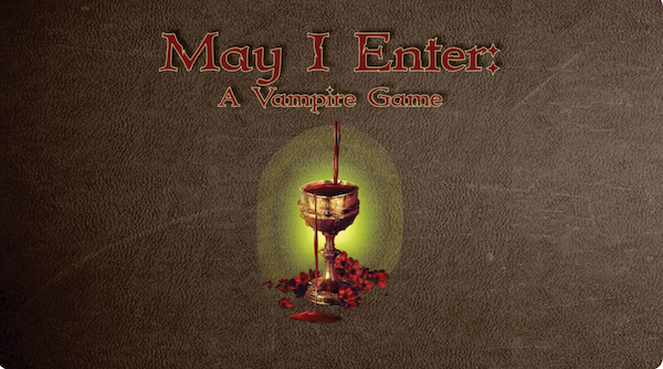 Title ‘may I enter’ on a richly textured background
