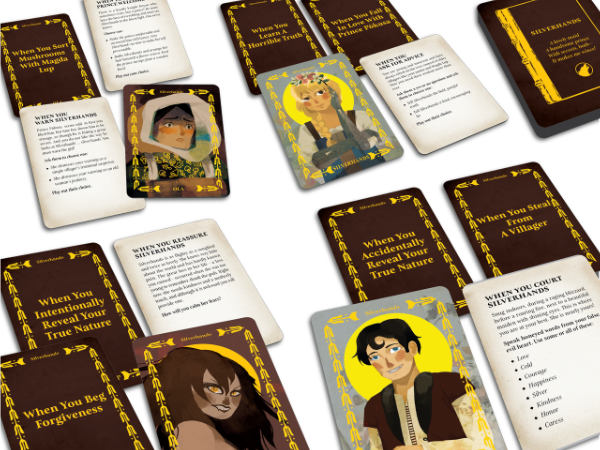 A range of cards, showing some faces and some backs